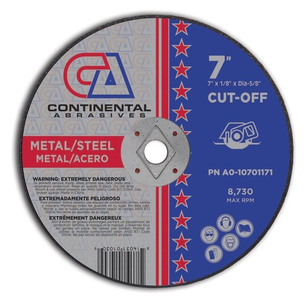 Continental Abrasives 7" x 1/8" x 5/8-DIA Signature Abrasive Circular Saw Blade A0-10701171